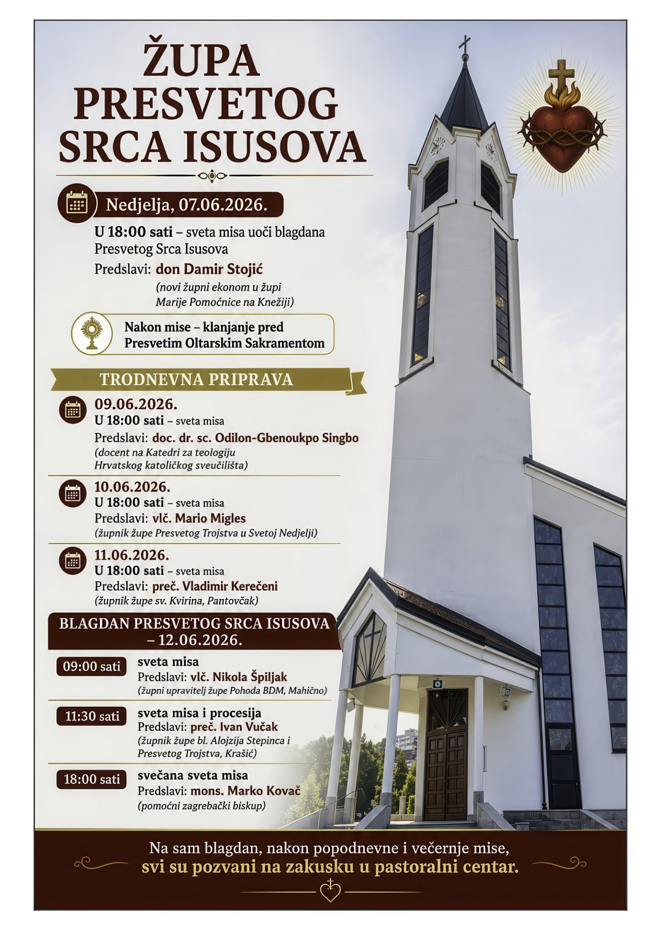 Trodnevnica i mise za Presveto Srce Isusovo